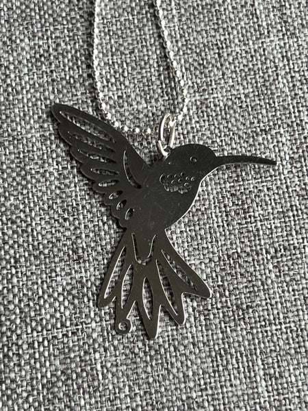 Collier petit colibri stainless Comme un ange