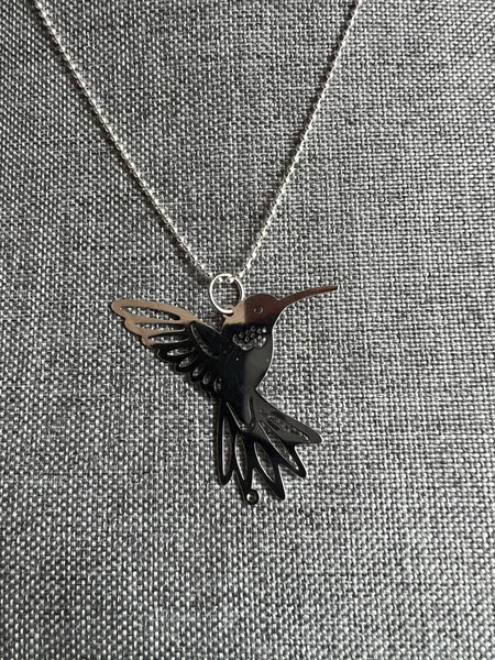 Collier petit colibri stainless Comme un ange