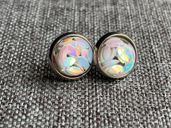 Cabochon légèreté petite sirène couleur blanc rose mauve bleu Comme un ange