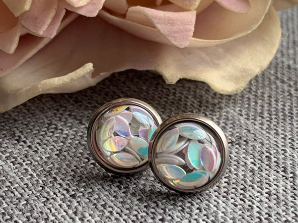 Cabochon légèreté petite sirène couleur blanc rose mauve bleu Comme un ange