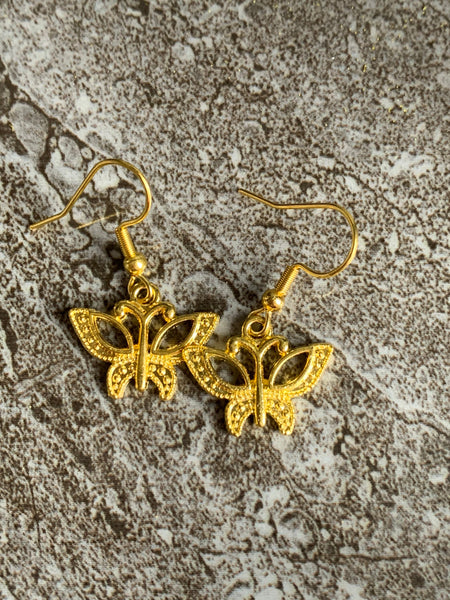 Boucles oreilles papillon or Comme un ange