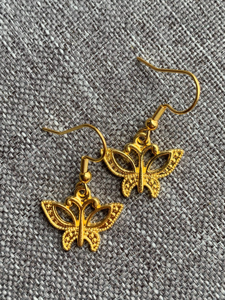 Boucles oreilles papillon or Comme un ange