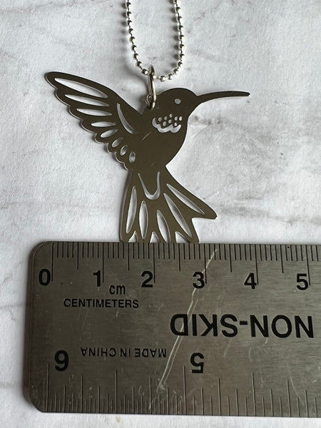 Collier petit colibri stainless Comme un ange