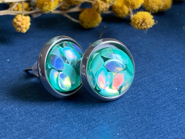 Cabochon légèreté petite sirène couleur vert turquoise Comme un ange