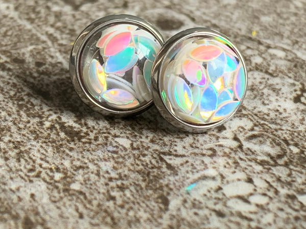Cabochon légèreté petite sirène couleur blanc rose mauve bleu Comme un ange