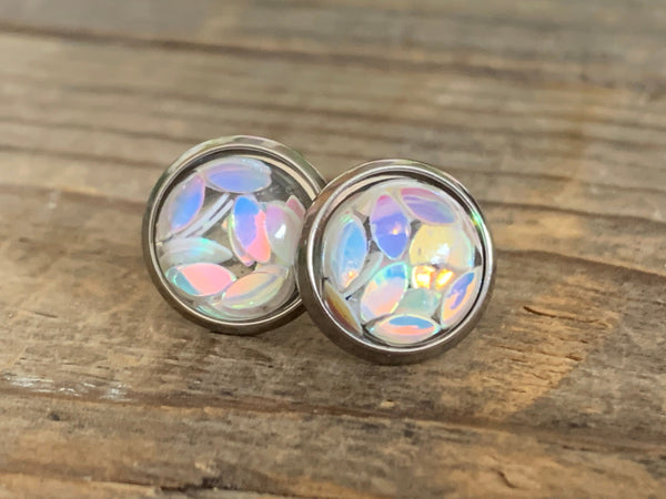 Cabochon légèreté petite sirène couleur blanc rose mauve bleu Comme un ange