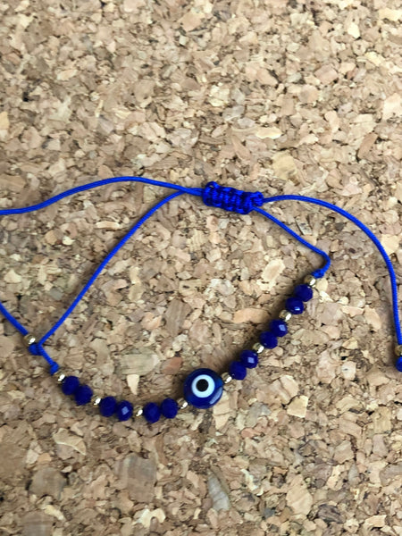 Bracelet perle evil eye bijoux grec protection bracelet ajustable corde bleue Comme un ange
