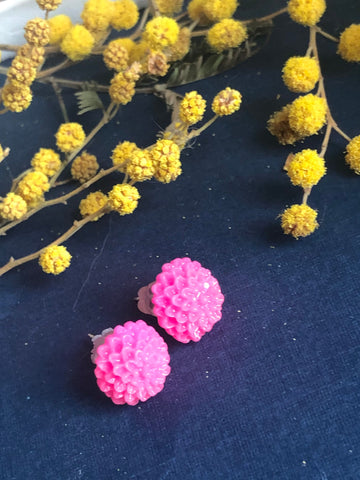 Cabochon fleurs rose fushia Comme un ange