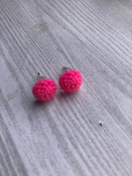 Cabochon fleurs rose fushia Comme un ange