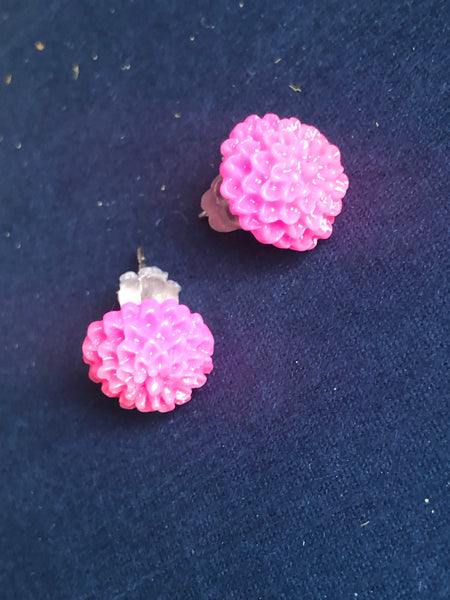 Cabochon fleurs rose fushia Comme un ange