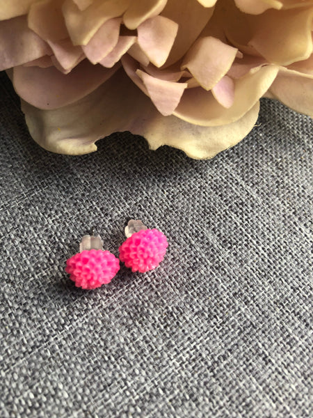 Cabochon fleurs rose fushia Comme un ange