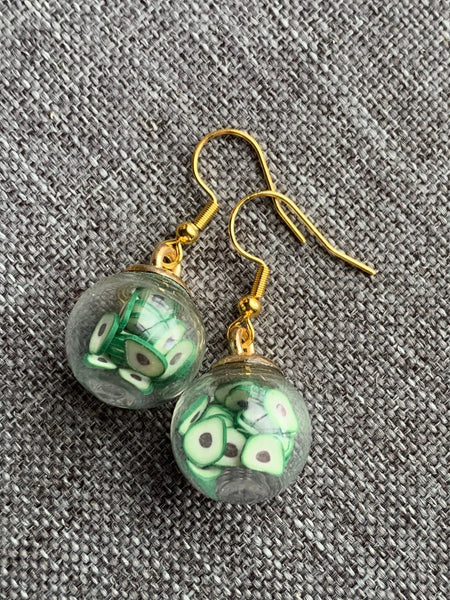 Boucles oreilles boules petits avocats Comme un ange
