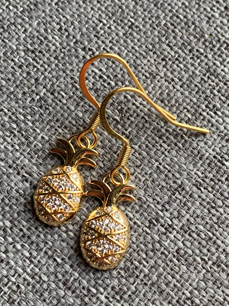 Boucles ananas petits rhinestones Comme un ange