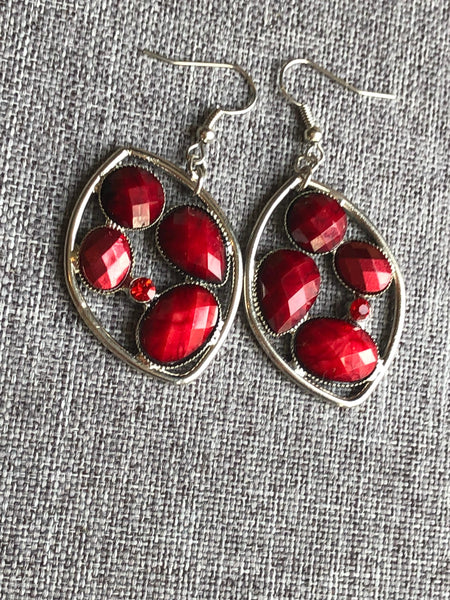 Boucles oreilles rouges Comme un ange