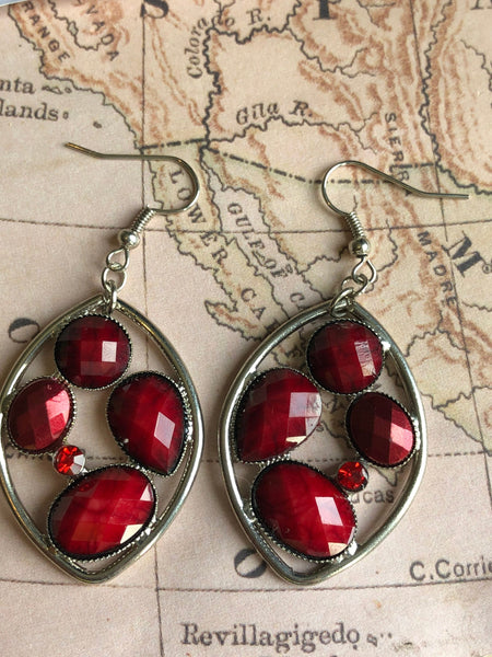 Boucles oreilles rouges Comme un ange