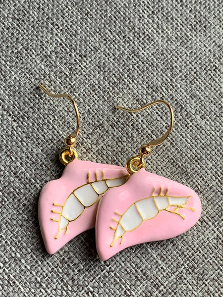 Boucles oreilles lèvre  rose Comme un ange