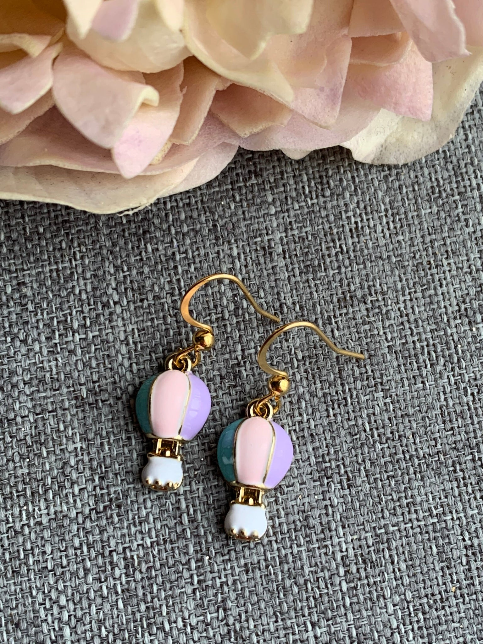 Boucles oreilles montgolfière Comme un ange