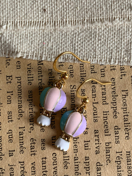 Boucles oreilles montgolfière Comme un ange