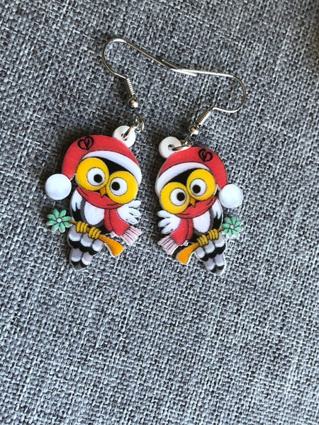 Boucles d’oreilles hibou Comme un ange