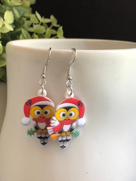 Boucles d’oreilles hibou Comme un ange