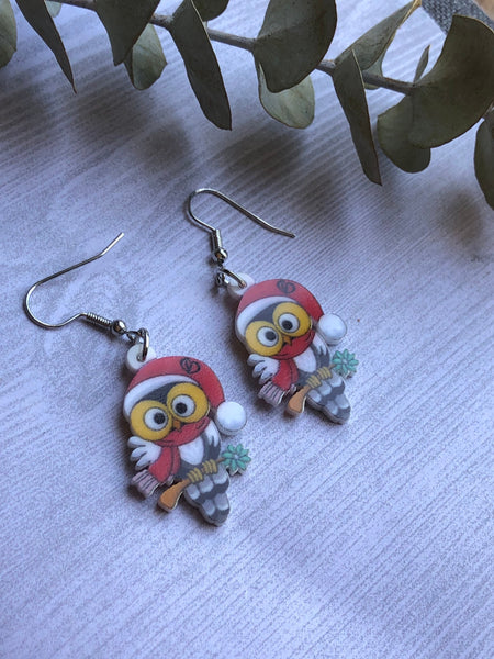 Boucles d’oreilles hibou Comme un ange