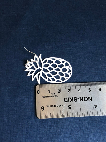 Boucles oreilles blanches ananas fruit Comme un ange