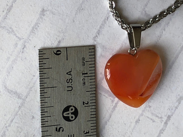 Collier cœur couleur corail Comme un ange