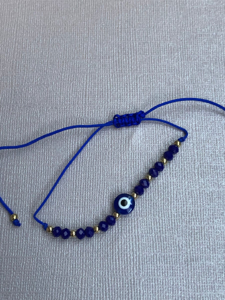 Bracelet perle evil eye bijoux grec protection bracelet ajustable corde bleue Comme un ange