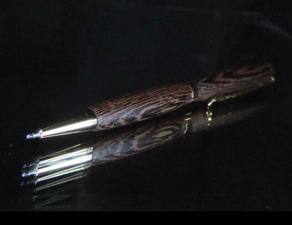 Stylo à billes en bois tourné, Stylo en bois exotique Wenge fait au Québec Stylo sur mesure Comme un ange