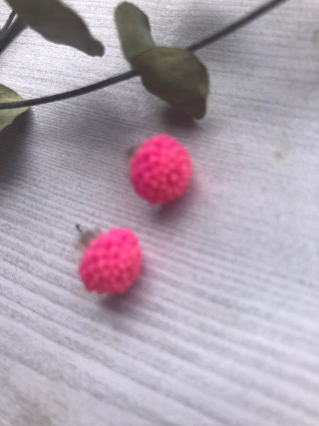 Cabochon fleurs rose fushia Comme un ange