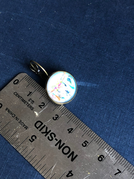 Boucles oreilles cabochon tête de buffles Comme un ange