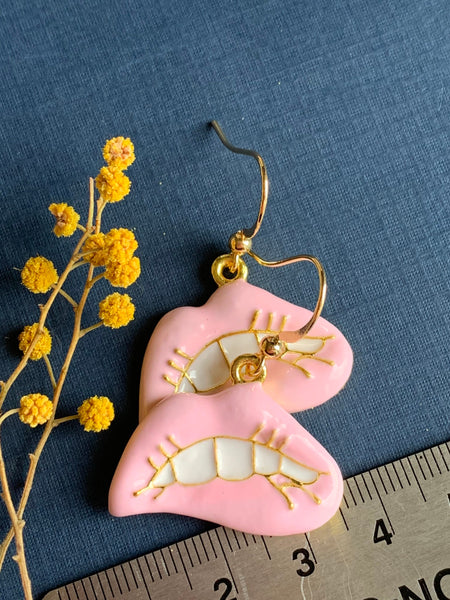 Boucles oreilles lèvre  rose Comme un ange