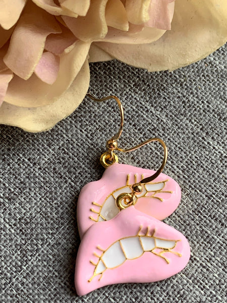 Boucles oreilles lèvre  rose Comme un ange