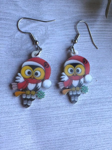 Boucles d’oreilles hibou Comme un ange