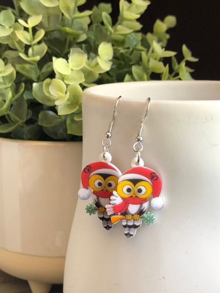 Boucles d’oreilles hibou Comme un ange