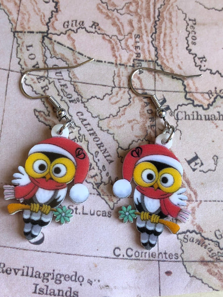 Boucles d’oreilles hibou Comme un ange