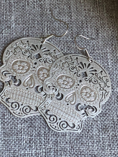 Boucles d’oreilles tête de squelette tête de mort skull jewel Comme un ange