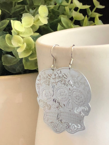 Boucles d’oreilles tête de squelette tête de mort skull jewel Comme un ange