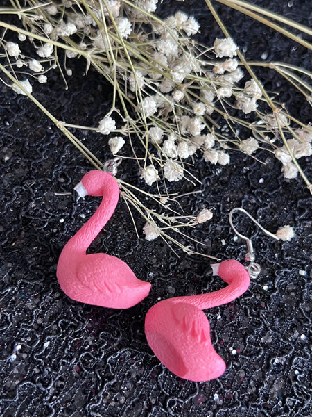 Boucles oreilles flamant rose Comme un ange