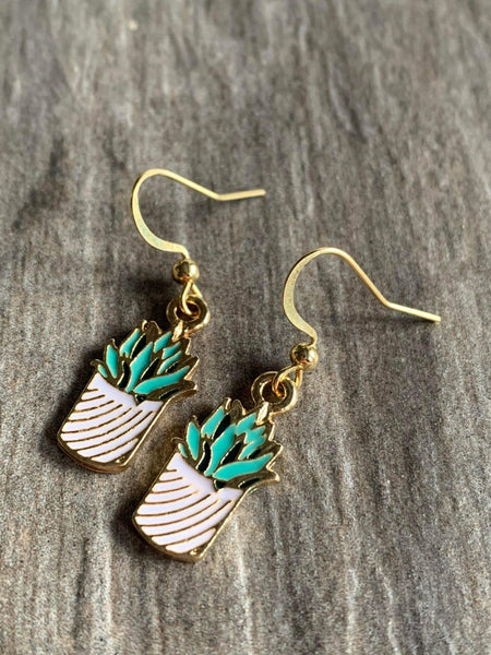 Boucles oreilles plante grasse Comme un ange