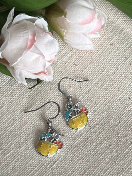 Boucles oreilles festives cocktail mocktail estivales colorés Comme un ange