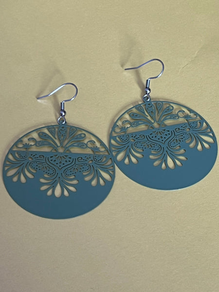 Boucles oreilles rondes couleur vertes Comme un ange