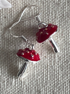 Boucles oreilles champignon rouge Comme un ange