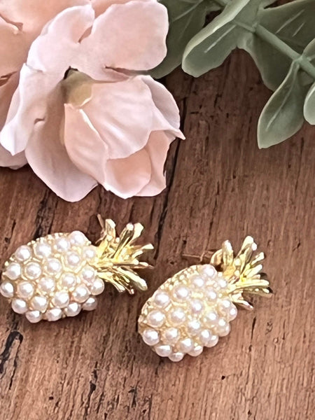 Boucles oreilles ananas petites perles Comme un ange