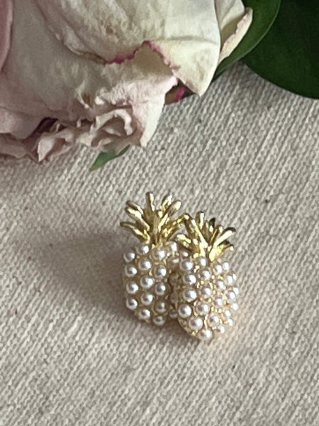 Boucles oreilles ananas petites perles Comme un ange