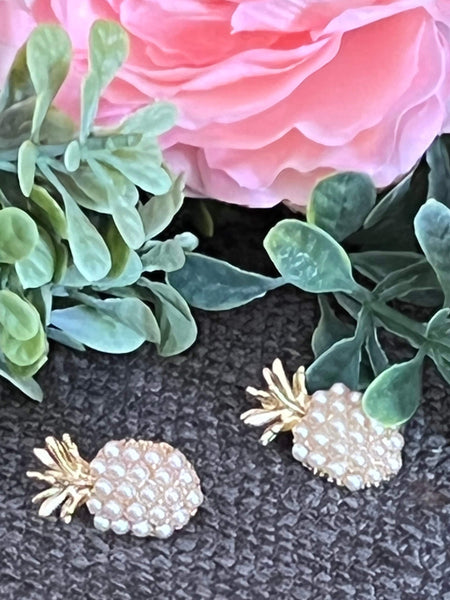 Boucles oreilles ananas petites perles Comme un ange