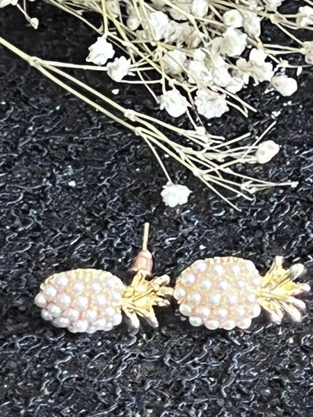 Boucles oreilles ananas petites perles Comme un ange
