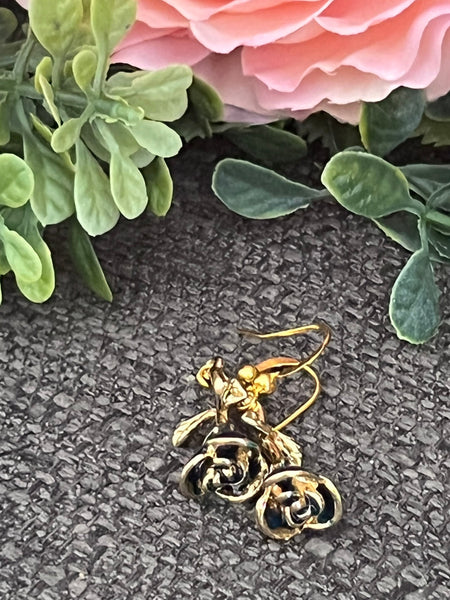 Bijoux fleurs roses bleues Comme un ange