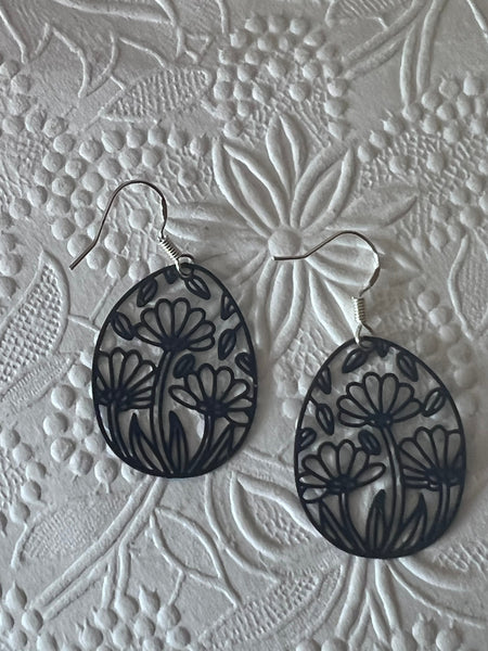 Boucles oreilles œuf de Pâques fleuris Comme un ange
