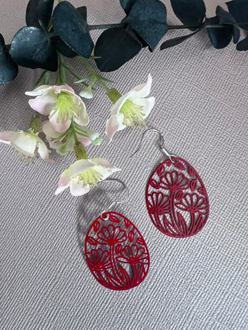 Boucles oreilles œuf de Pâques fleuris Comme un ange